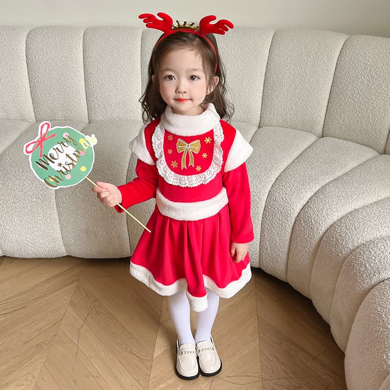 Christmas Children's Clothing 2025 New Boy Suit Baby Girl Santa Claus Clothes Dress Up Princess Skirt