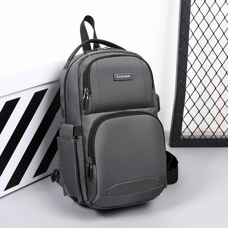 New Men's Single-Shoulder Crossbody Bag, Trendy Chest Bag, Multifunctional Waterproof Casual Travel Bag, Combination Lock Anti-Theft, Small Backpack