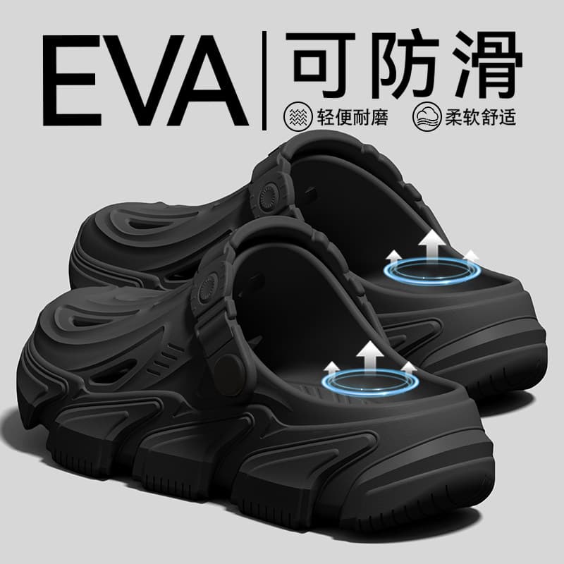 Thick Sole Anti-Slip Wear-Resistant Sandals for Men Summer 2026 New Indoor Outdoor Sports Cloud-Like Feel Two-Way EVA Clog