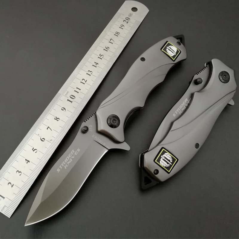 Outdoor Knife Stainless Steel Folding Knife Camping BBQ Knife Fruit Knife Sharp Tactical Knife Self-Defense Portable Tool