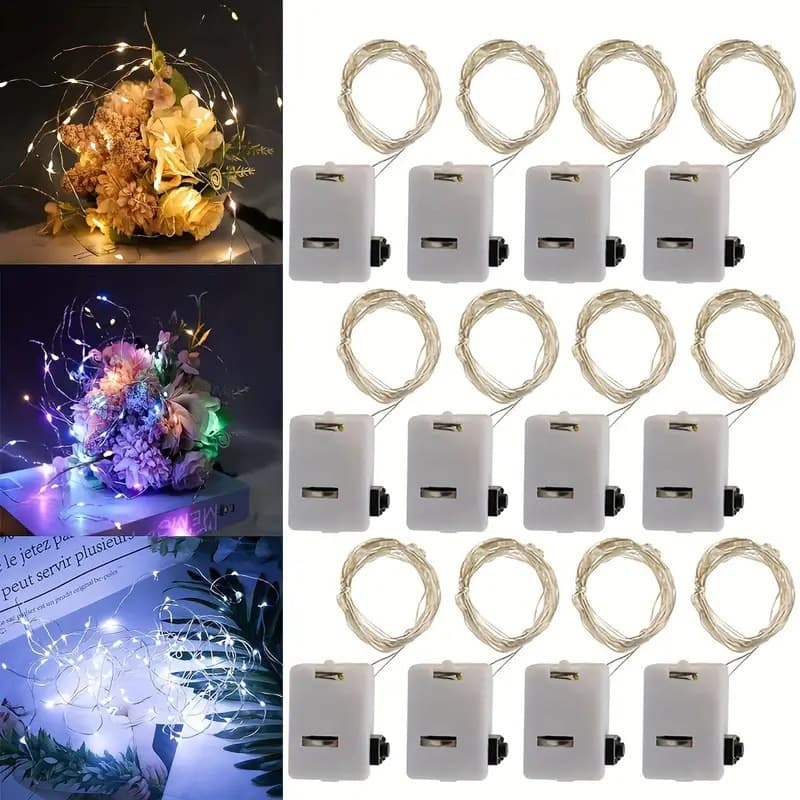 LED Mini String Lights, Fairy Lights for Christmas Decoration Gift Box, Mini Cake Flower Bouquet Decorative Twinkle Lights