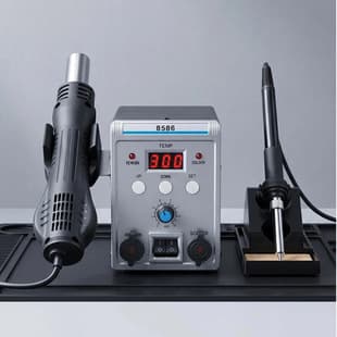 Cross-border Hot Selling Hot Air Gun Dual Screen Digital Display 2-in-1 Desoldering Station Home Phone Electronic Repair Soldering Station Electric Soldering Iron