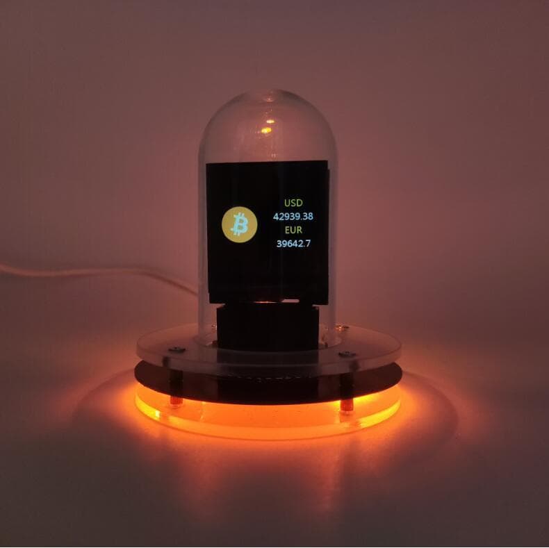 Desktop Ornament Pseudo-Nixie Tube Clock Weather