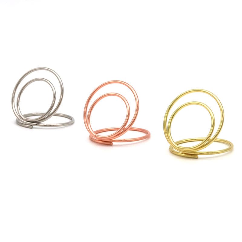 Manufacturer's creative metal sun-shaped business card clip, circular desktop ornament with photo/memo/wedding seat clip function