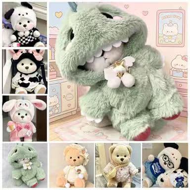 [Clothes Only] Medium Lina Jointed Bear Plush Toy Outfit 30cm Teddy Bear Bodysuit