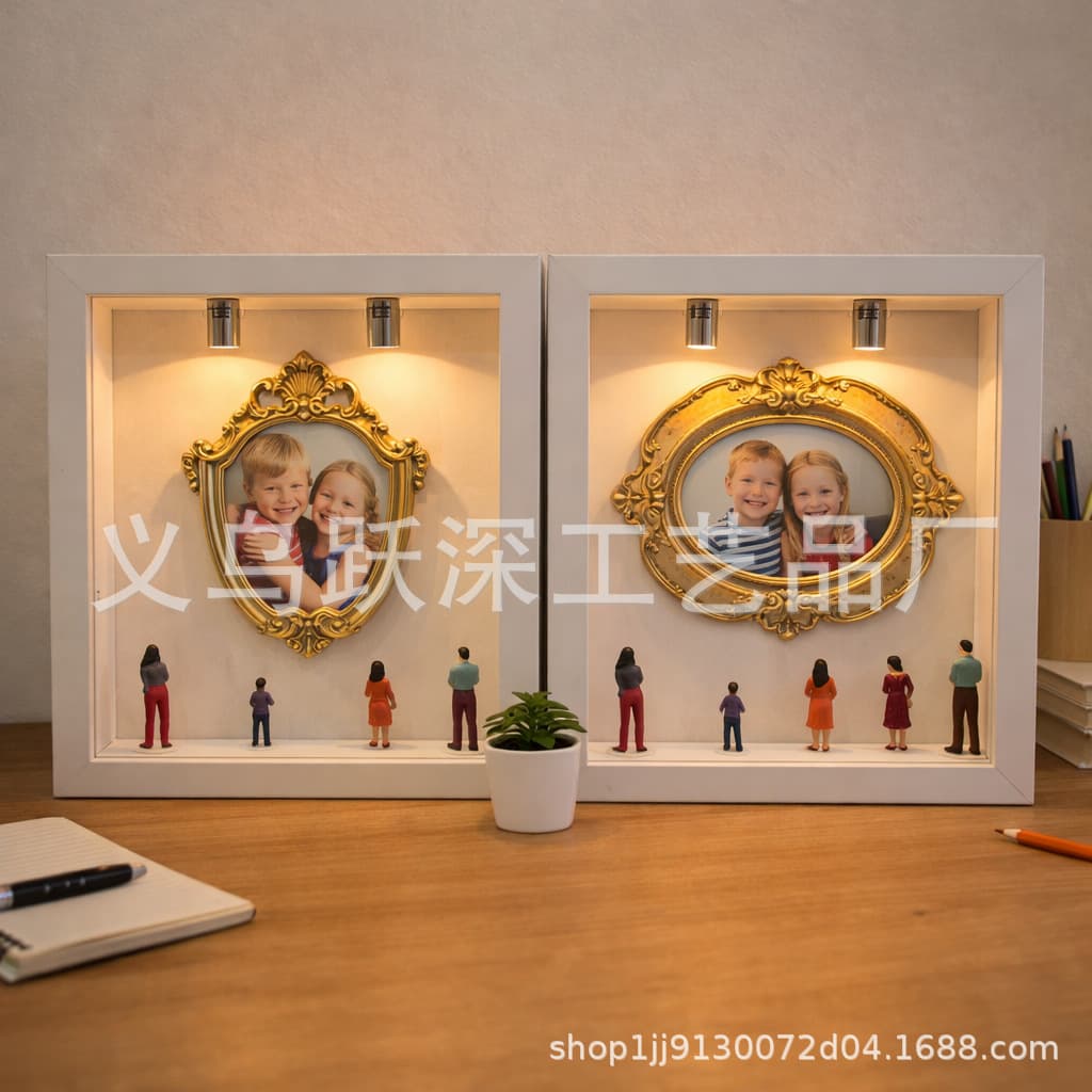 DIY Mini Museum Silhouette Box Family Gift Photo Frame