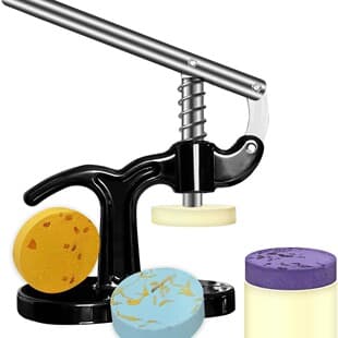 DIY Bath Salt Press Mold, Bath Bomb Shampoo Film Handmade Soap, Bath Salt Press with Round Mold