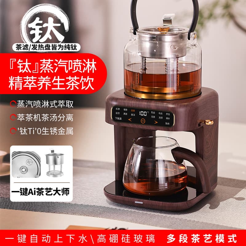 Steam Spray Extraction Tea Machine, All-in-one Automatic Water Filling Health Kettle and Tea Art Appliance