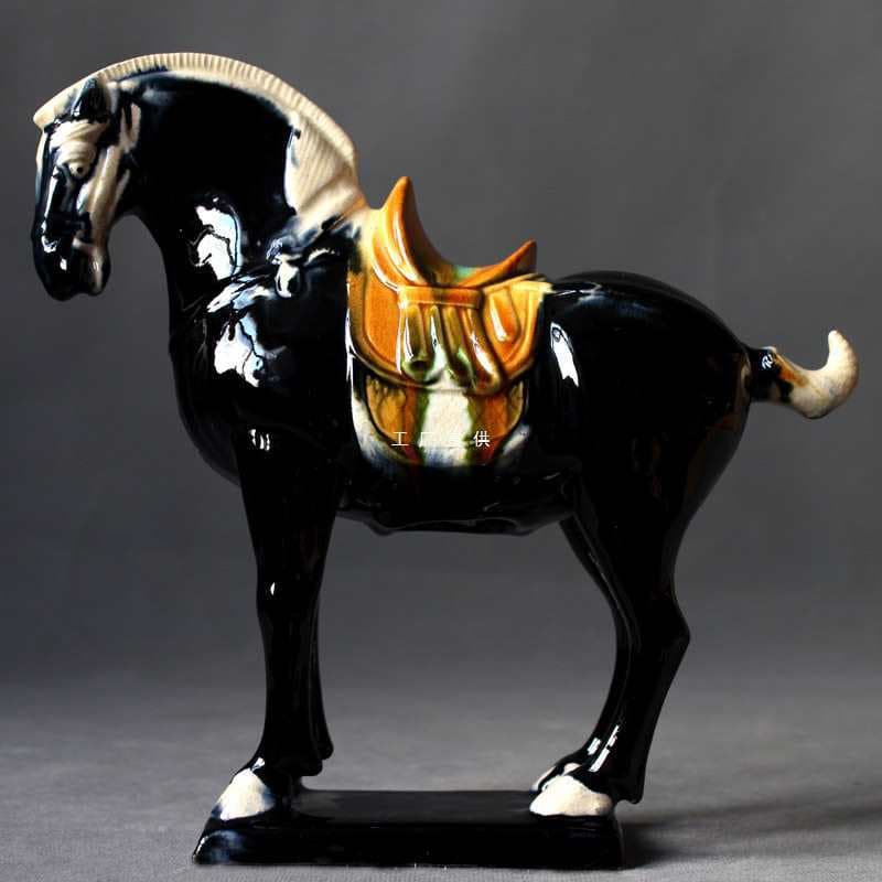 Wholesale Tang Sancai Horse Ceramic Horse Six Steeds Ornament Home Craft Gift Horse to Success Ornament Horse with Money