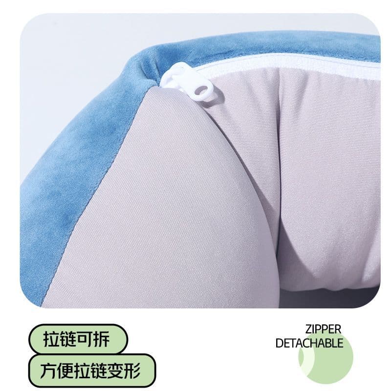 Raccoon Koala Transformable U-Shaped Pillow & Cushion 2-in-1 Neck Support for Kids Gift Car Office Travel Bean Bag Pillow