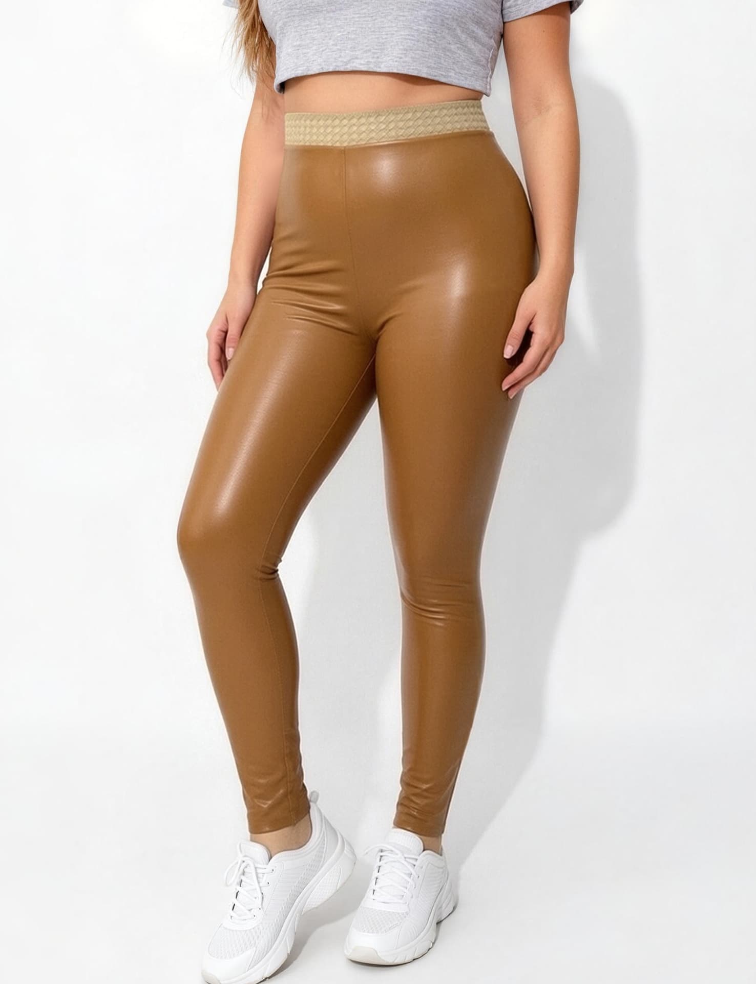 Cross-border Europe and America foreign trade white leather pants women's ankle-length pants sexy PU tight shaping summer foreign trade hot-selling women's clothing