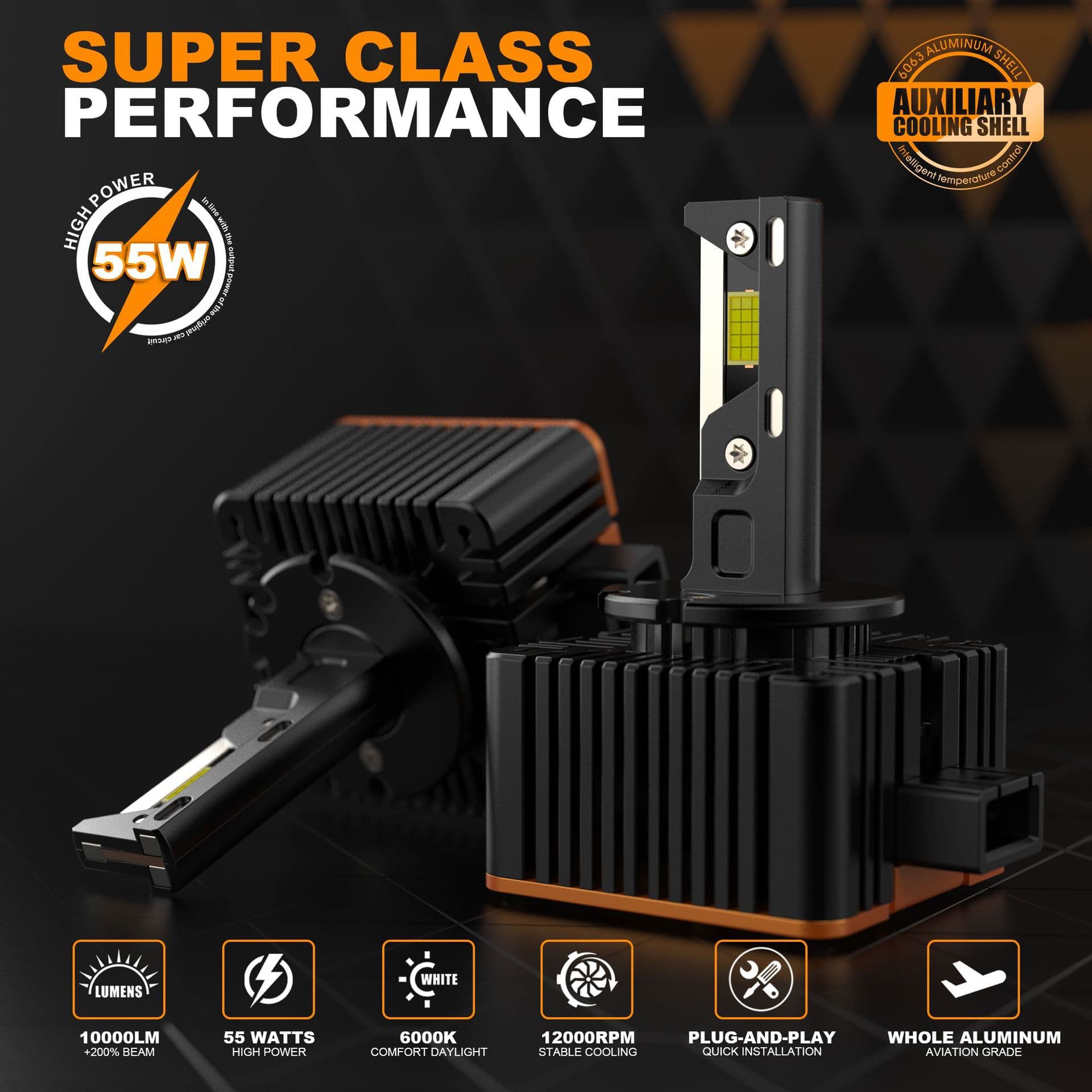 New V31 LED D-Series Car Headlight D1S D2S D3S 3 Copper Tube Super Bright Headlight D4S D8 In Stock