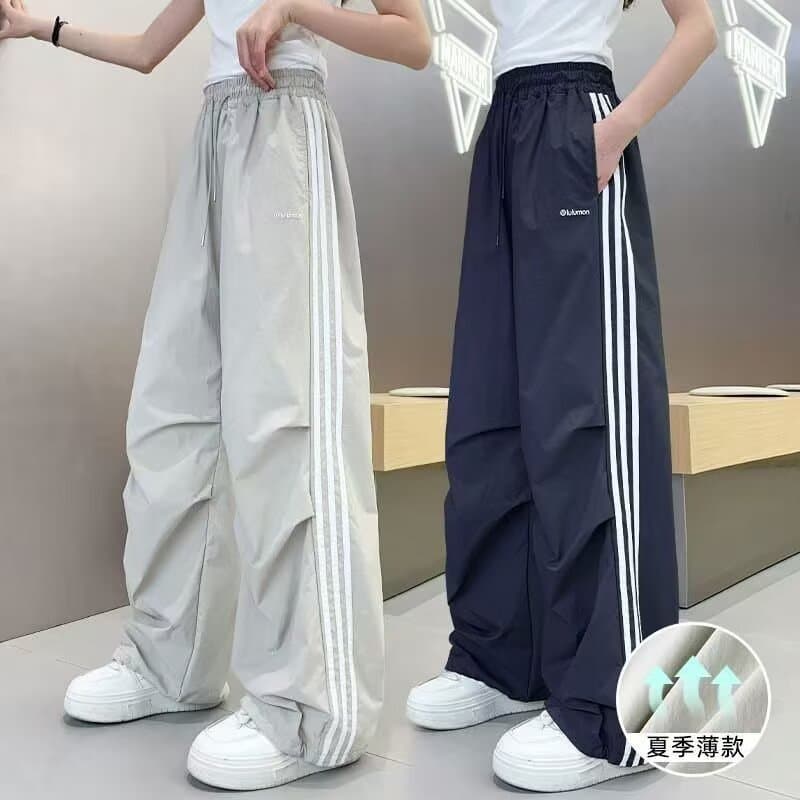 Girls' Pants Summer 2025 New Style Casual Trousers for Older Kids Thin Quick-Dry Cargo Pants Long Pants Trendy