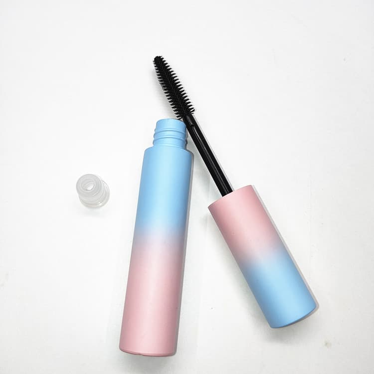 Foreign trade in stock pink blue gradient color mascara empty tube 8ml round cosmetic packaging eyelash liquid empty bottle