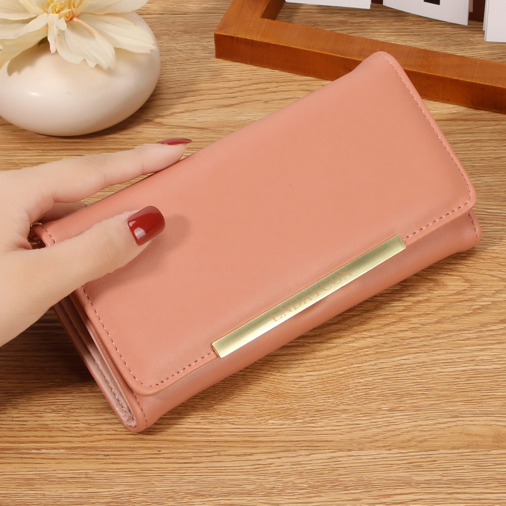New Women's Long Wallet Premium Double Zipper Clutch Bag Multi-Card Slot Multifunctional Women's Wallet