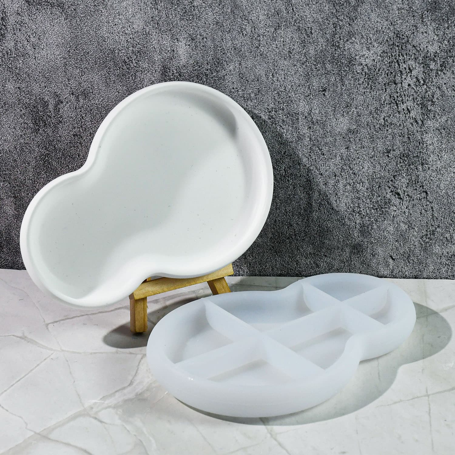 New diy glue mold gourd-shaped storage tray mold home furnishings storage tray mold cross-border hot sale