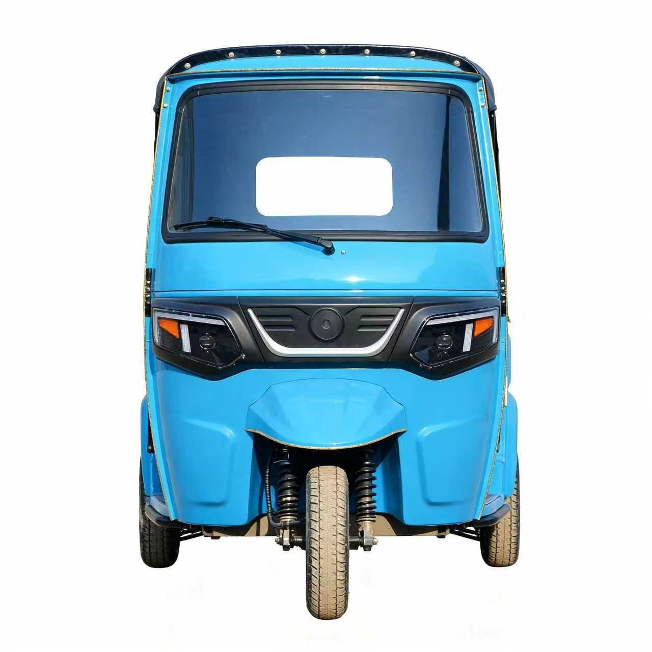 Cross-border supply Tuktuk auto rickshaw double-row sightseeing passenger fuel three-wheeled motorcycle