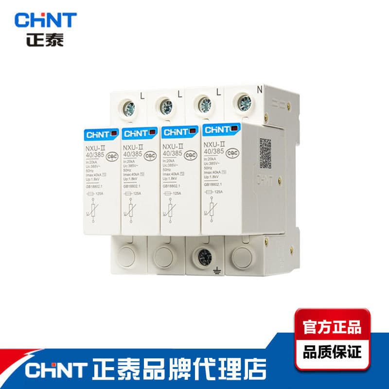 Chint Surge Protective Device, Surge NXU-Ⅱ 40kA/440V 2P Power Surge Protection, Home Lightning Arrester 3P 4P