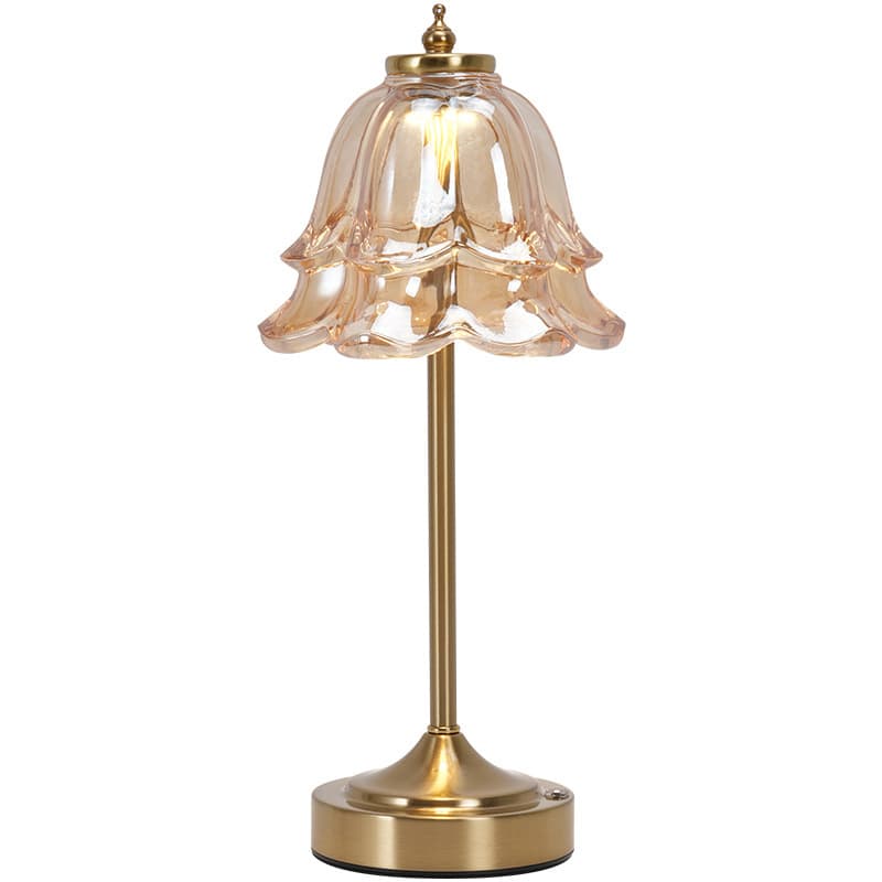 Lily of the Valley Aromatherapy Wax Melt Lamp Tulip Ambience Light Luxury Glass Night Light Bedside Table Lamp for Bedroom