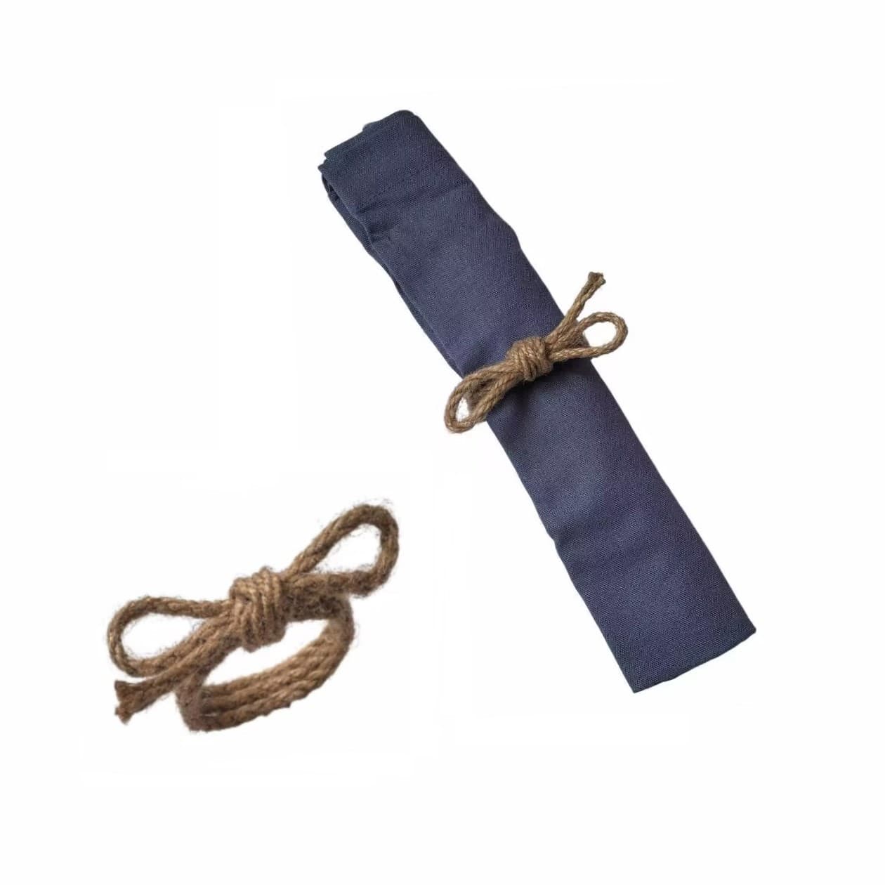 Bow-knot hemp rope napkin rings, handmade hemp rope napkin rings, restaurant and hotel table setting.