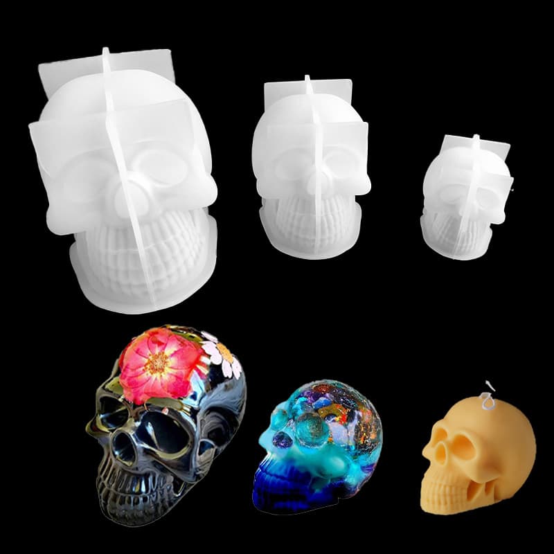New Halloween DIY Resin Mold Skull Silicone Skull Shape Candle Decoration Handmade Soap Silicone