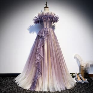 One-Shoulder Purple Evening Gown 2026 Summer New Women Elegant Long Fairy Walk Show Banquet Dress