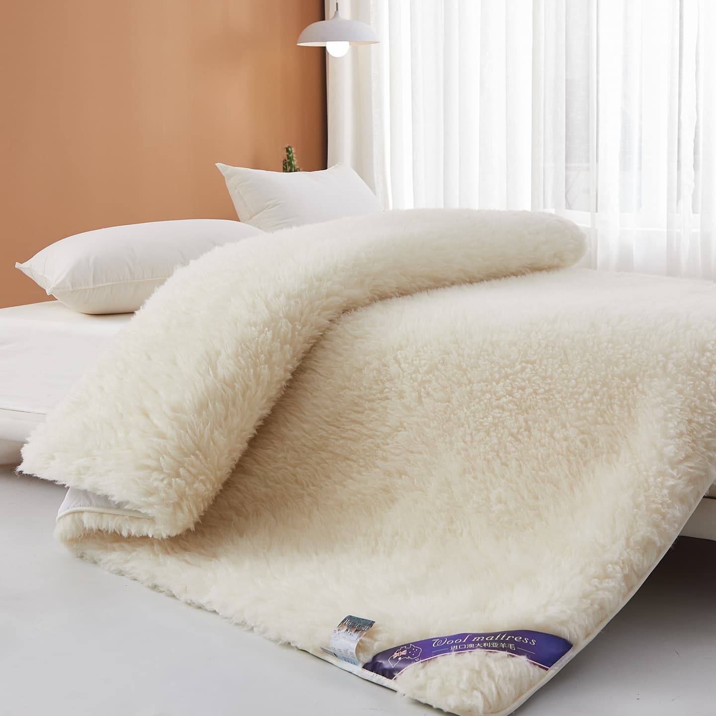 Winter Australian short wool mattress protectors, pure wool thickened warm autumn and winter soft cushion sheets, single and double mattress pads