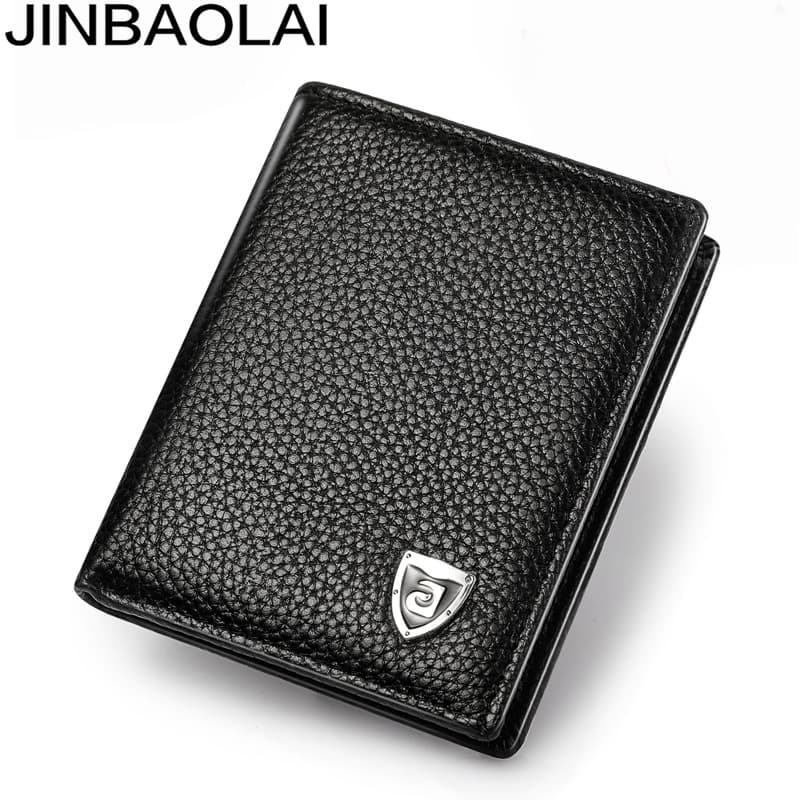 Korean Style Top Layer Cowhide Ultra Mini Student Wallet Ultra Thin Soft Men's Small Wallet Jinbaolai