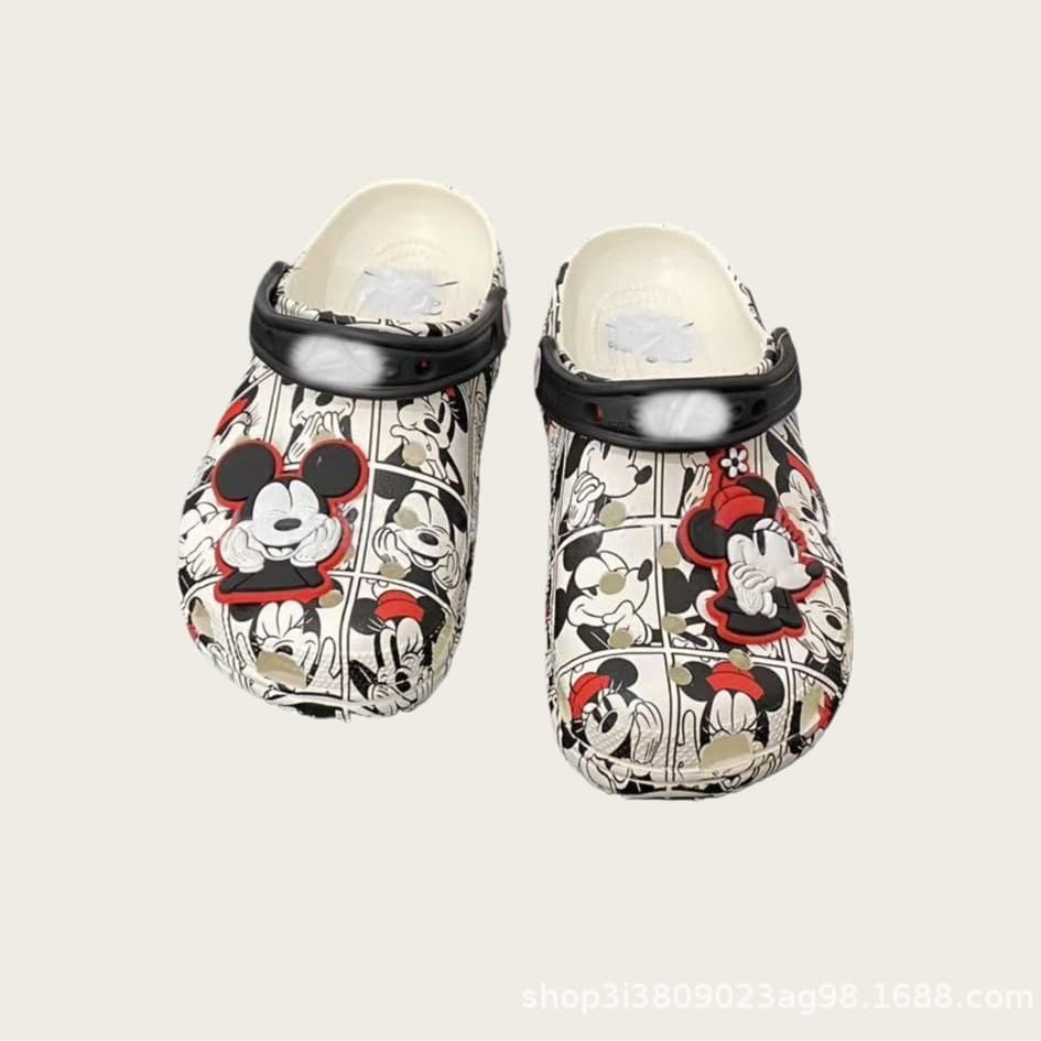 Crocs Mickey Mouse Minnie Mouse Kids Crocs Summer Children Adult Parent-Child Clog Slippers Girls Sandals