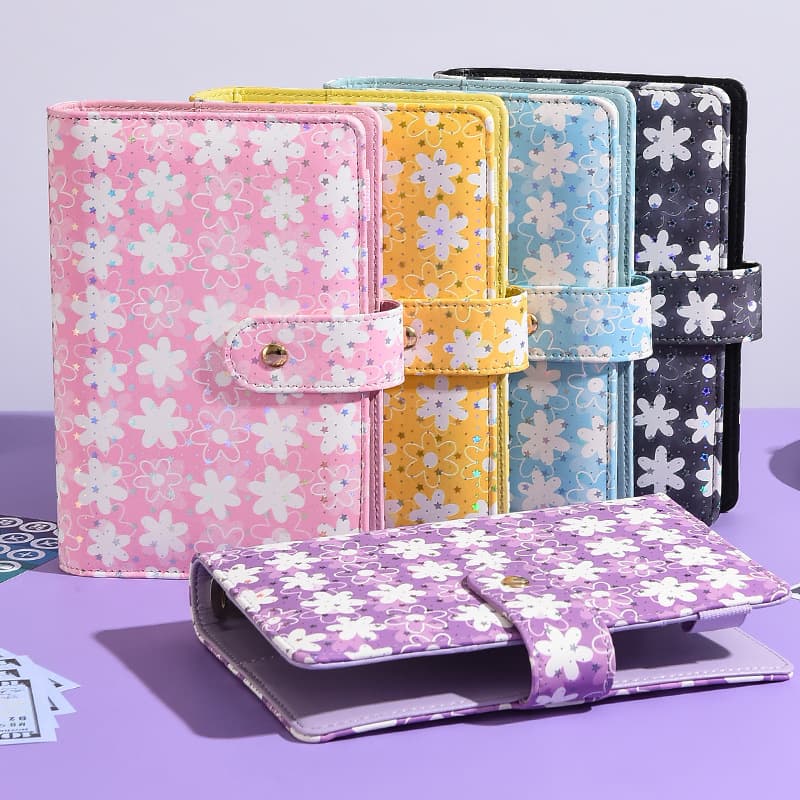 Cross-border A6 Macaron Loose-leaf Creative Notebook Zipper Bag Transparent Creative Loose-leaf Notebook Cash Budget Journal