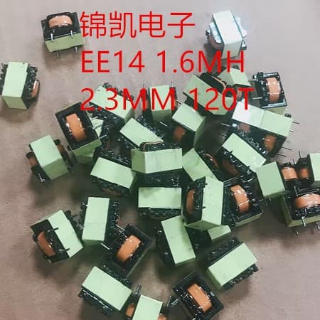 EE14 Vertical Inductor 4+4 1.6MH 0.23MM 120T PC35 LED Driver Transformer Non-Isolated