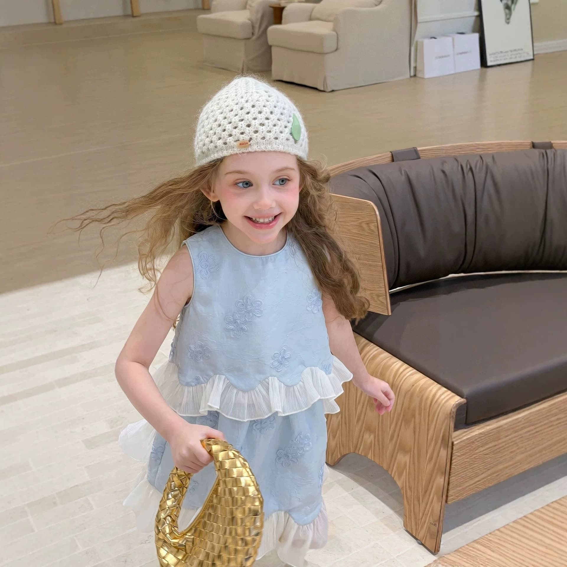 Girls Summer Suit 2026 New Girls Korean Sleeveless Tops and Skirts Children's Style Summer Suits Two-piece Set