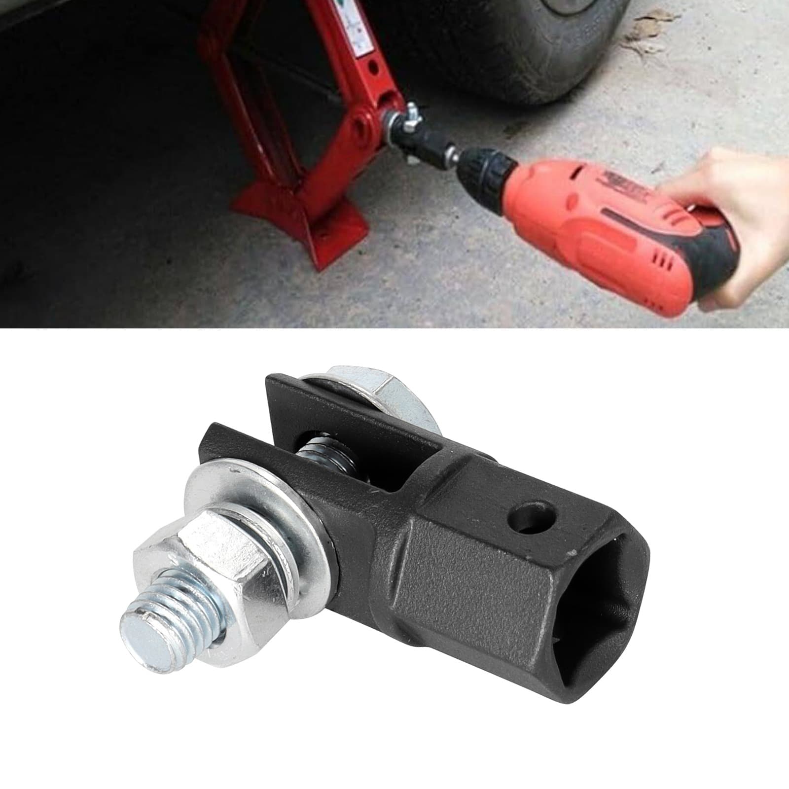 Scissor Jack Adapter 1/2" fits 1/2" drive or impact wrench tools