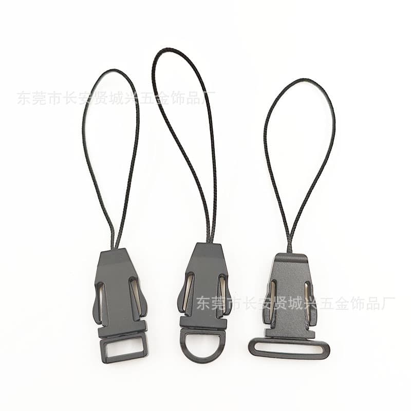 In-stock Supply Plastic Airplane Buckle Webbing Buckle 8mm Round End Square End Lanyard Buckle 15mm Threadable Phone Buckle
