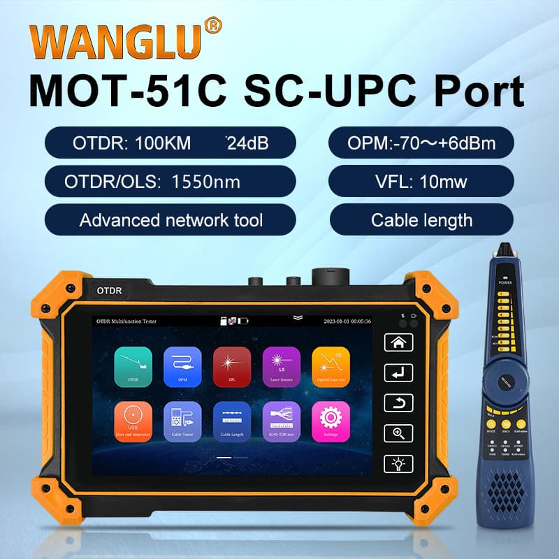 OTDR Tester MOT-50 MOT-50C MOT-51 MOT-51C Fiber Optic Tester Network Cable TDR