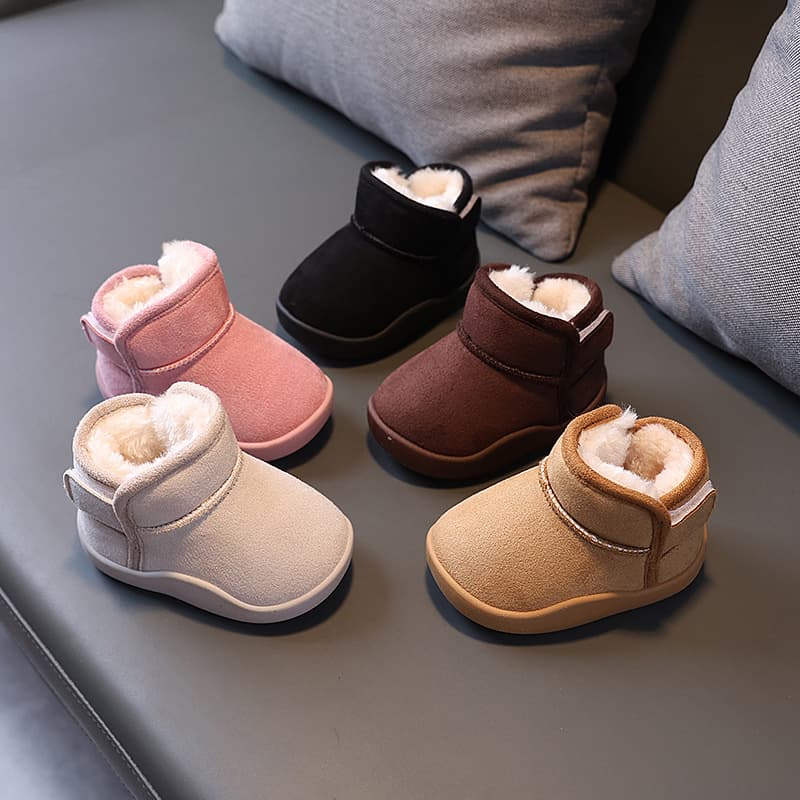 Children's cotton shoes, baby snow boots, thick cotton fleece lining, soft sole, winter children's shoes for 1-6 years old, wholesale from manufacturers.