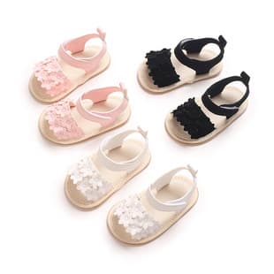 0-12 Months Baby Girl Sandals 2026 New Summer Princess Soft Rubber Sole Non-Slip Sandals Walking Shoes