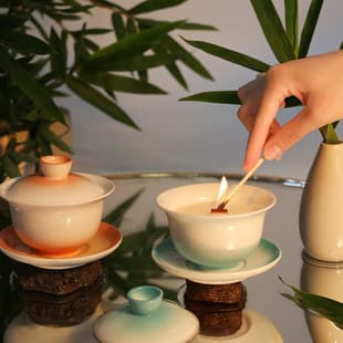 New Tea Set Series Scented Candle Long-Lasting Fragrance for Living Room Decoration Gift Box Wholesale Drop Shipping