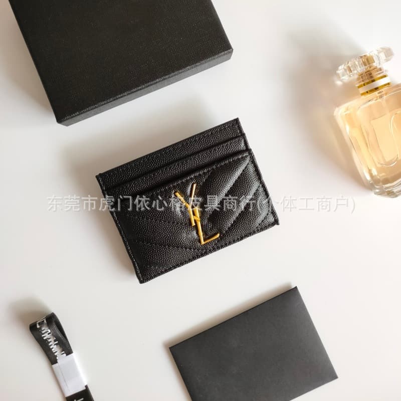Factory Direct Stock Wholesale Card Holder Card Case Caviar Crocodile Pattern Monogram YSL Chanel Style Vintage Meal Card