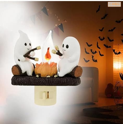 Ghost Campfire Flickering Nightlight Socket Decoration