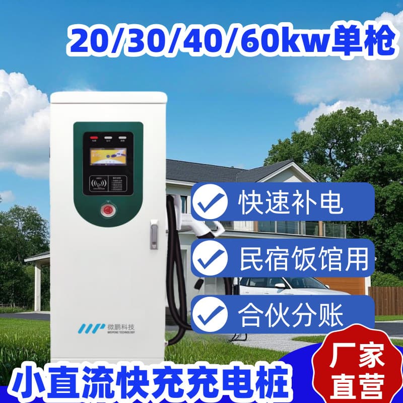 Small DC fast charging pile commercial installation for restaurants, inns, convenience stores 20/30/40/60kw single-gun