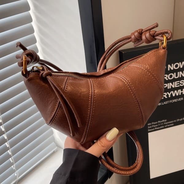 2024 New Korean Trendy Croissant Bag for Women, Versatile Casual Super Popular Dumpling Bag, Fashionable Single-Shoulder Crossbody Bag