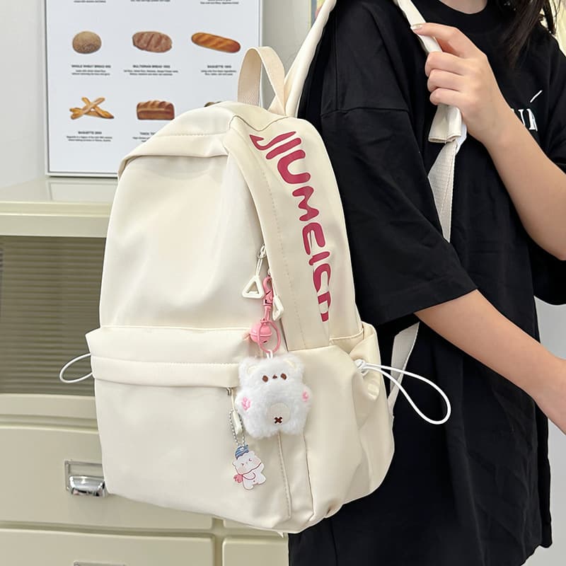 Large-capacity schoolbag female junior high school student girl simple and versatile Japanese high school college student backpack backpack computer bag