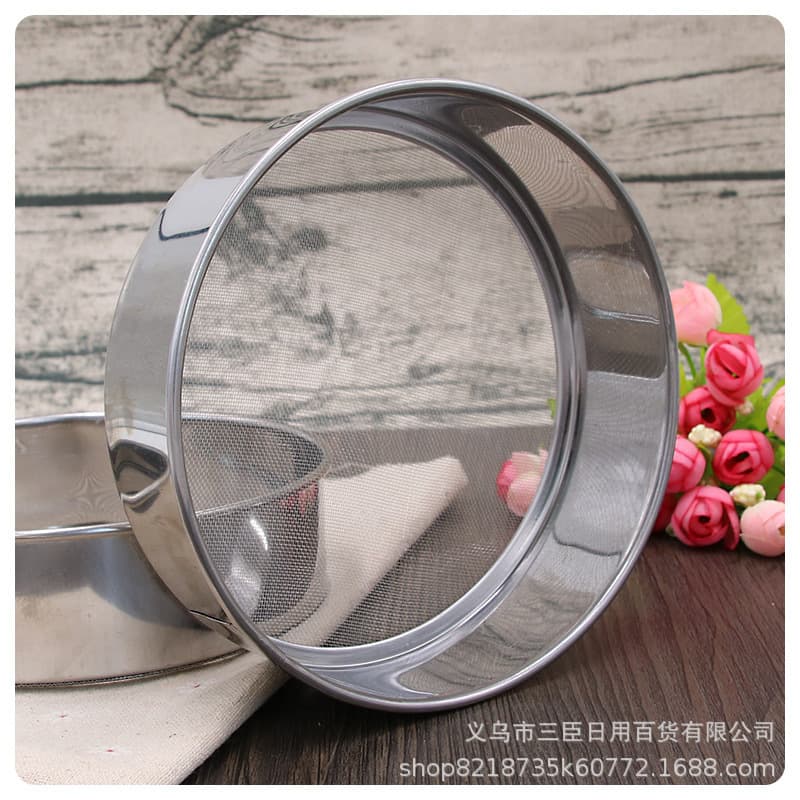 15cm Flour Sieve Filter Mesh Superfine Baking Handheld 60 Mesh Kitchen Stainless Steel Flour Sieve