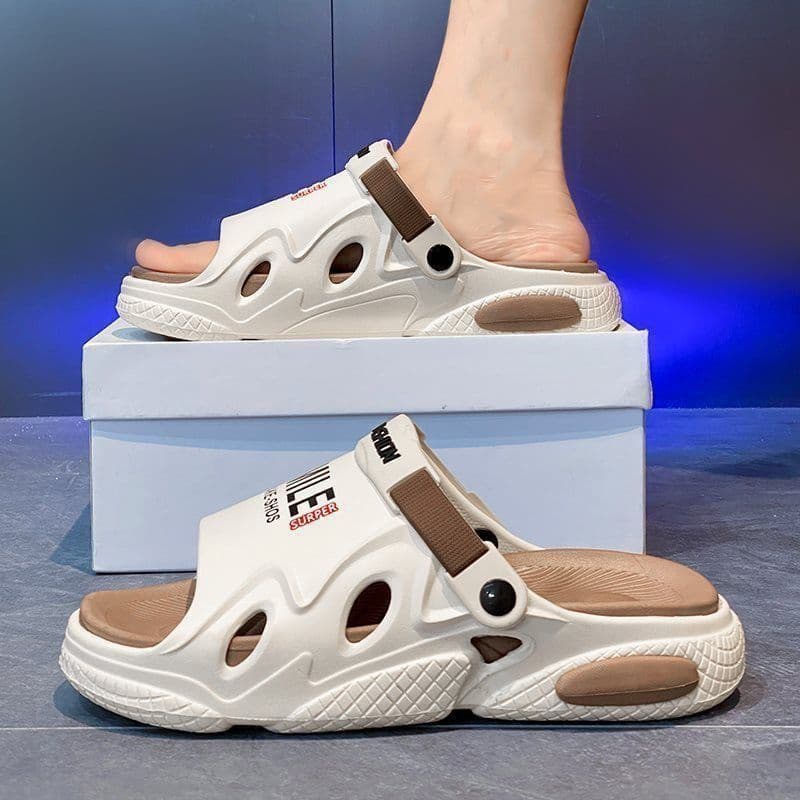 2025 Men's Sandals Summer Slippers Sports Outerwear Driving Popular Non-Slip Casual Sandals Two-Wear Beach Slippers