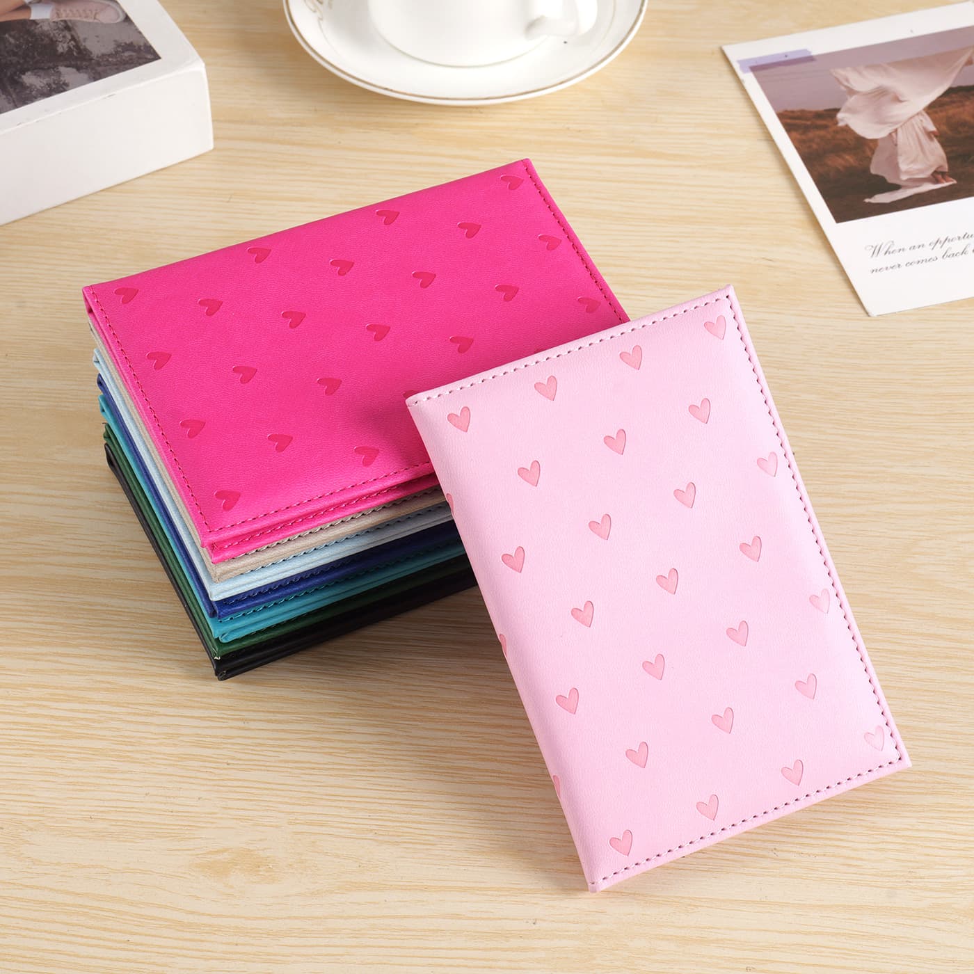 New foreign trade cross-border portable love logo passport holder passport bag passport cover card holder card cover passport protective cover