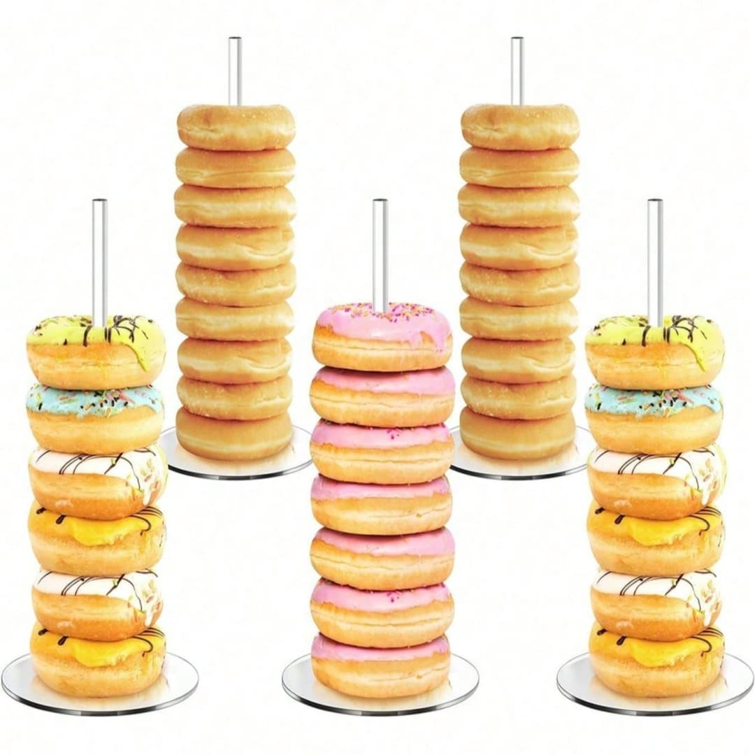 Creative birthday party donut display stand, transparent acrylic donut wedding decoration table