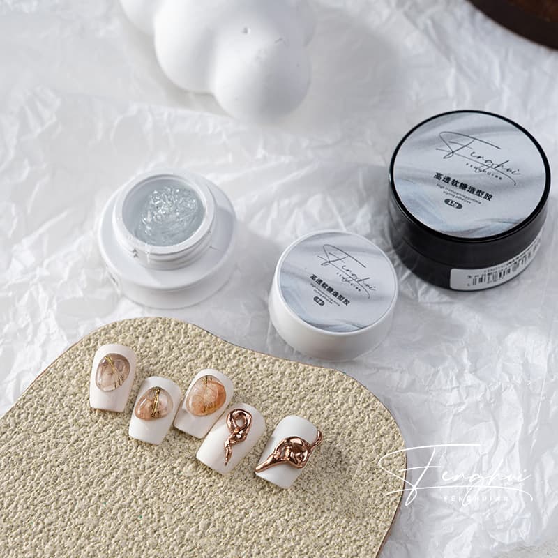 Nail art 3D gummy glue three-dimensional solid gel pinch glue carving glue shaping powder PVC nail polish glue
