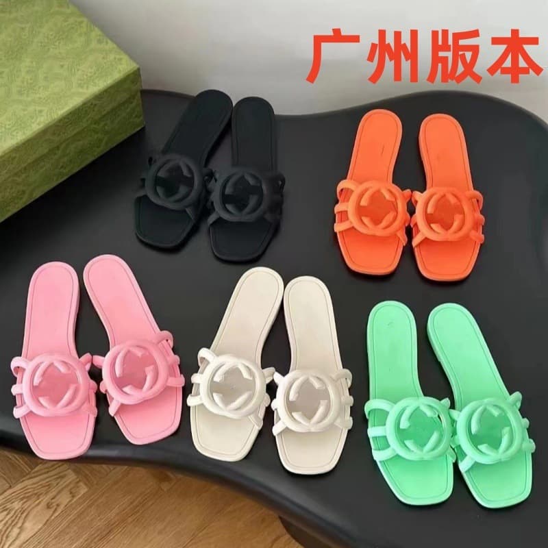 Women's Summer Outdoor Slippers, Flat Square-Toe Jelly Slippers in Candy Colors for Vacation, Beach, and Casual Wear