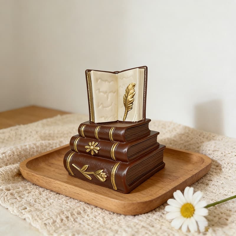 Mountain Pattern Book Scented Candle Silicone Mold DIY Book Plaster Gypsum Decorative Resin Ornament Mold